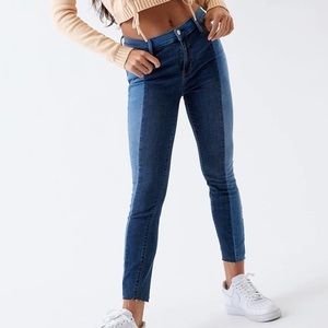 PacSun High-Rise Ankle Jeggings Two Tone Denim